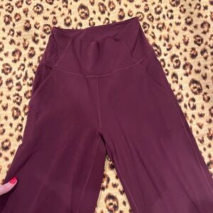 Lululemon Athletica Maroon High-Waisted Leggings